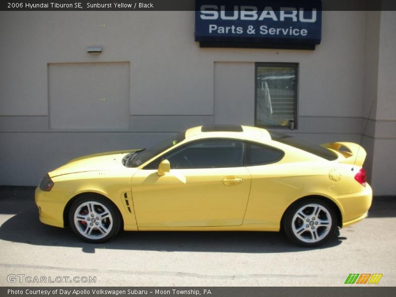 Sunburst Yellow / Black 2006 Hyundai Tiburon SE