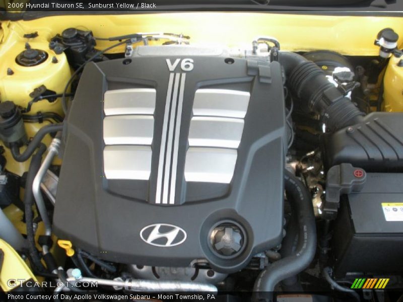 Sunburst Yellow / Black 2006 Hyundai Tiburon SE