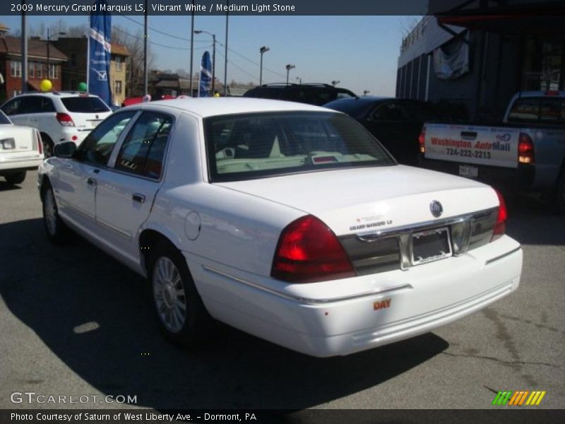 Vibrant White / Medium Light Stone 2009 Mercury Grand Marquis LS