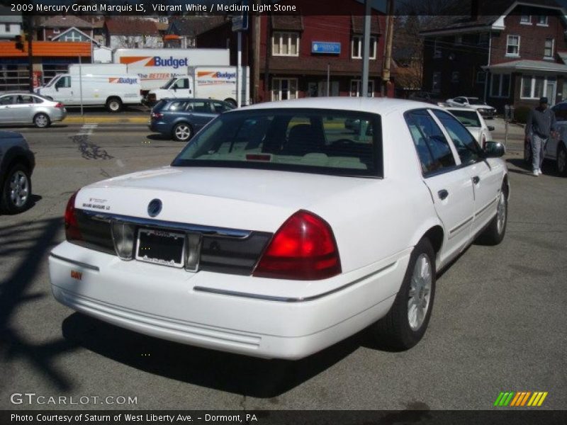 Vibrant White / Medium Light Stone 2009 Mercury Grand Marquis LS