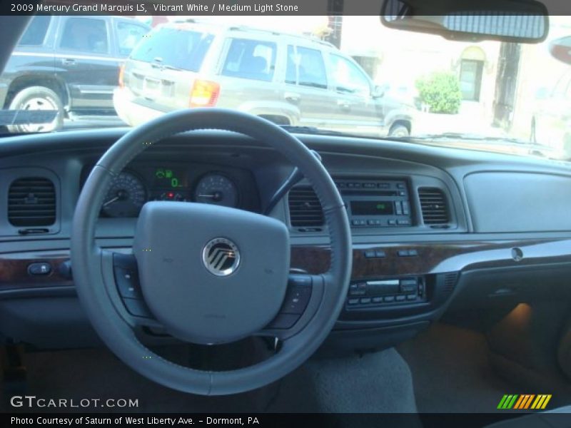 Vibrant White / Medium Light Stone 2009 Mercury Grand Marquis LS