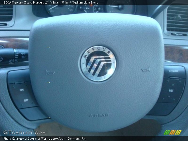 Vibrant White / Medium Light Stone 2009 Mercury Grand Marquis LS