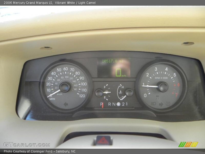 Vibrant White / Light Camel 2006 Mercury Grand Marquis LS