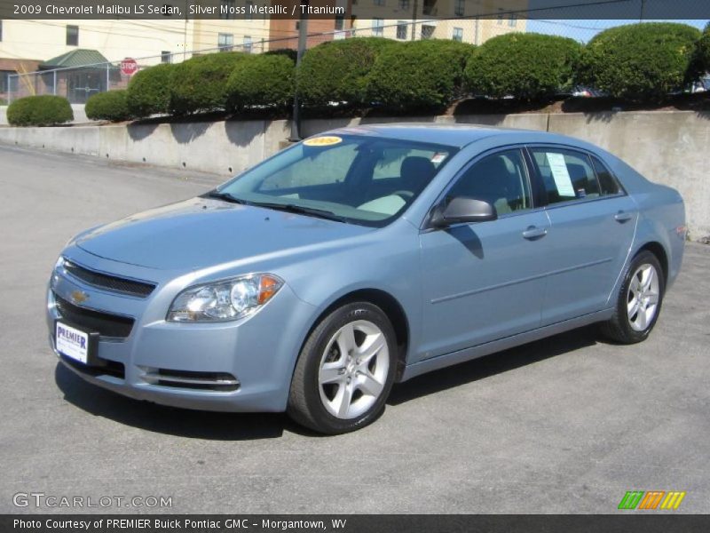 Silver Moss Metallic / Titanium 2009 Chevrolet Malibu LS Sedan