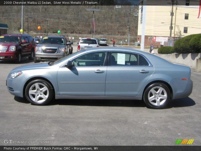 Silver Moss Metallic / Titanium 2009 Chevrolet Malibu LS Sedan