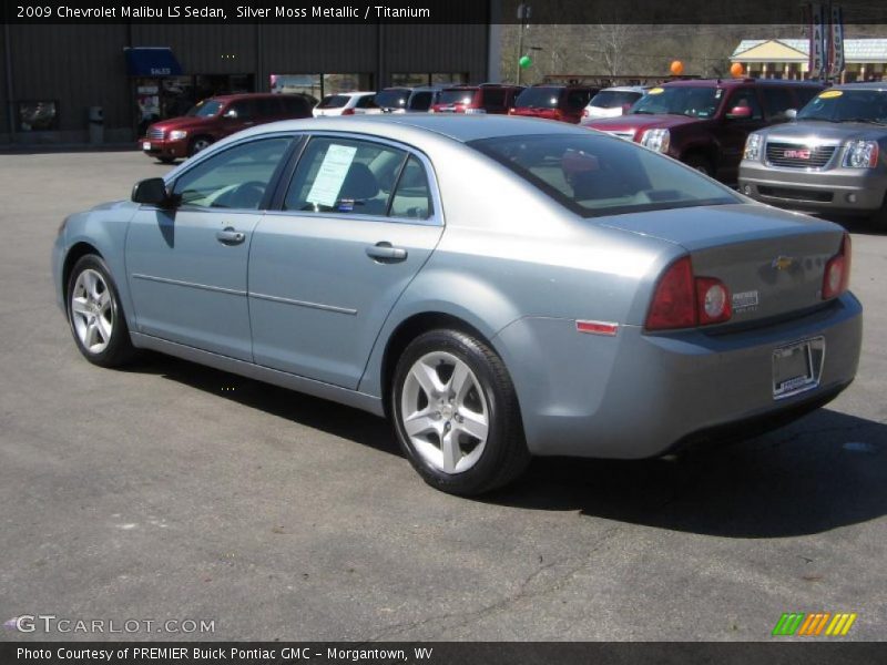 Silver Moss Metallic / Titanium 2009 Chevrolet Malibu LS Sedan