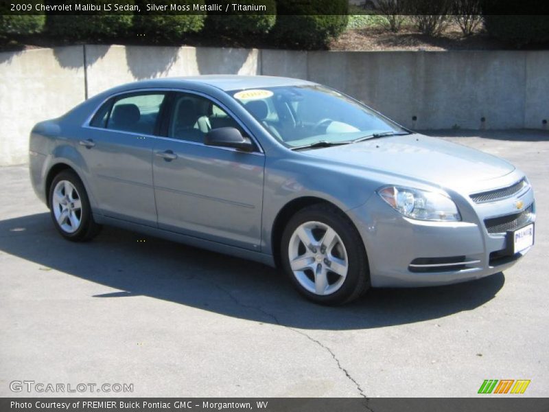 Silver Moss Metallic / Titanium 2009 Chevrolet Malibu LS Sedan