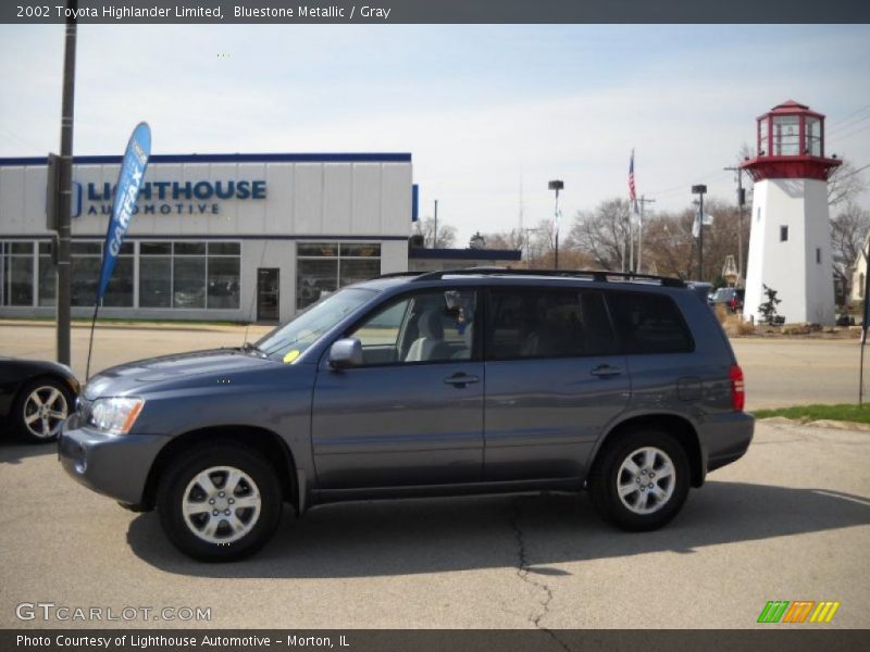 Bluestone Metallic / Gray 2002 Toyota Highlander Limited
