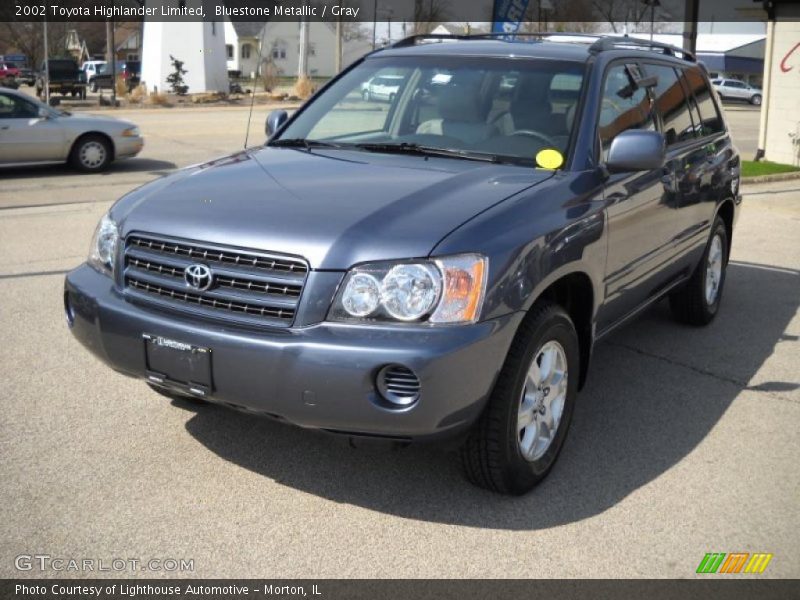 Bluestone Metallic / Gray 2002 Toyota Highlander Limited
