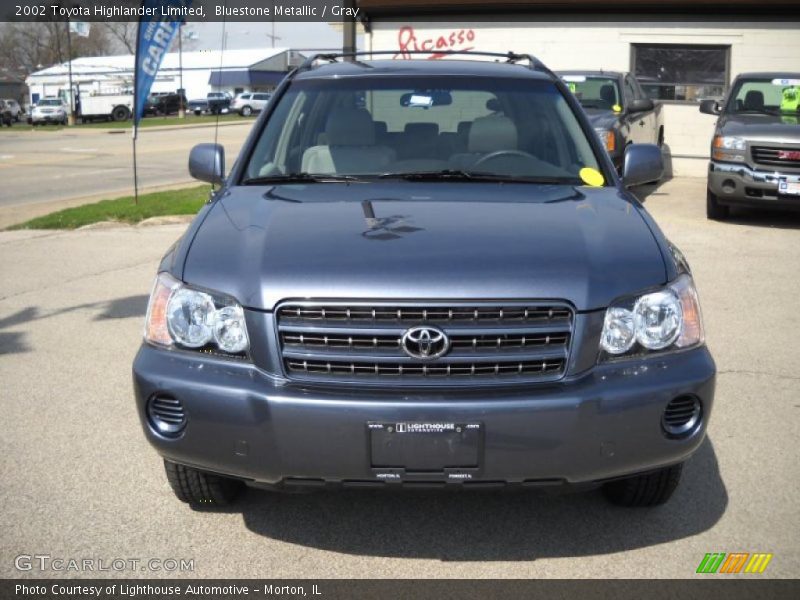 Bluestone Metallic / Gray 2002 Toyota Highlander Limited