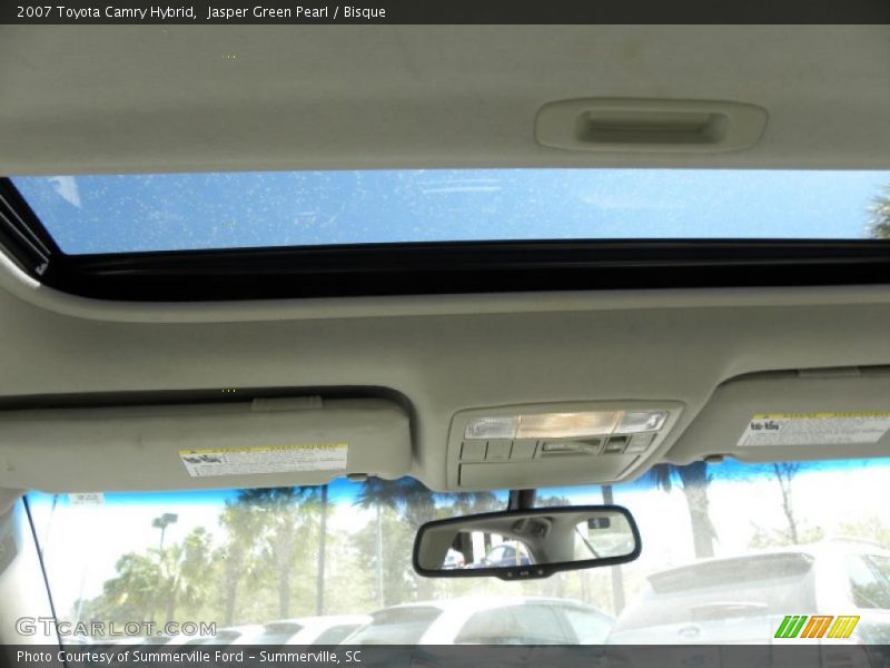 Jasper Green Pearl / Bisque 2007 Toyota Camry Hybrid