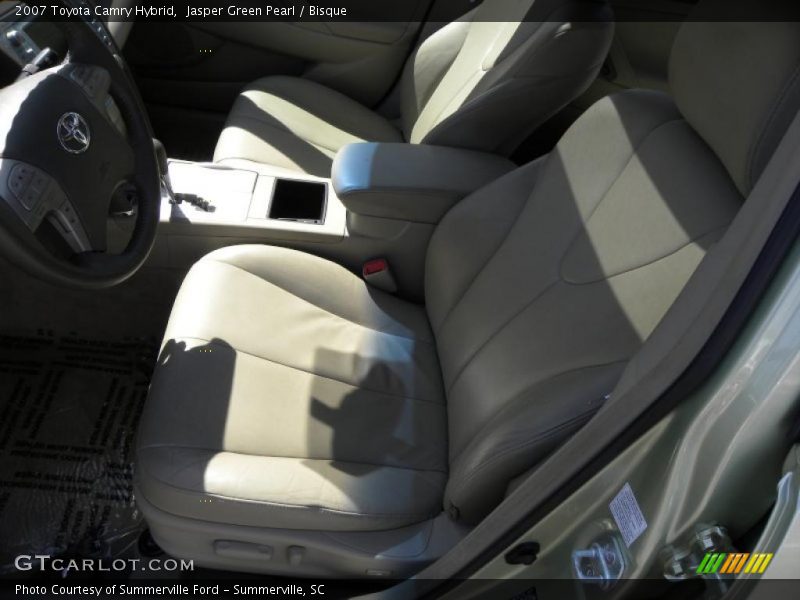 Jasper Green Pearl / Bisque 2007 Toyota Camry Hybrid