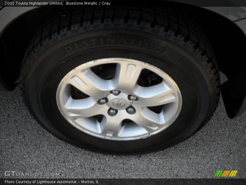 Bluestone Metallic / Gray 2002 Toyota Highlander Limited