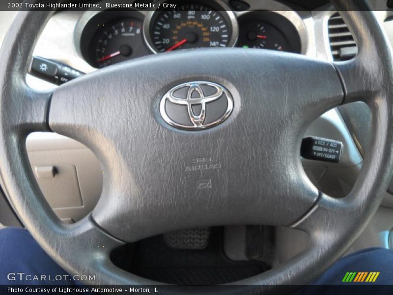 Bluestone Metallic / Gray 2002 Toyota Highlander Limited