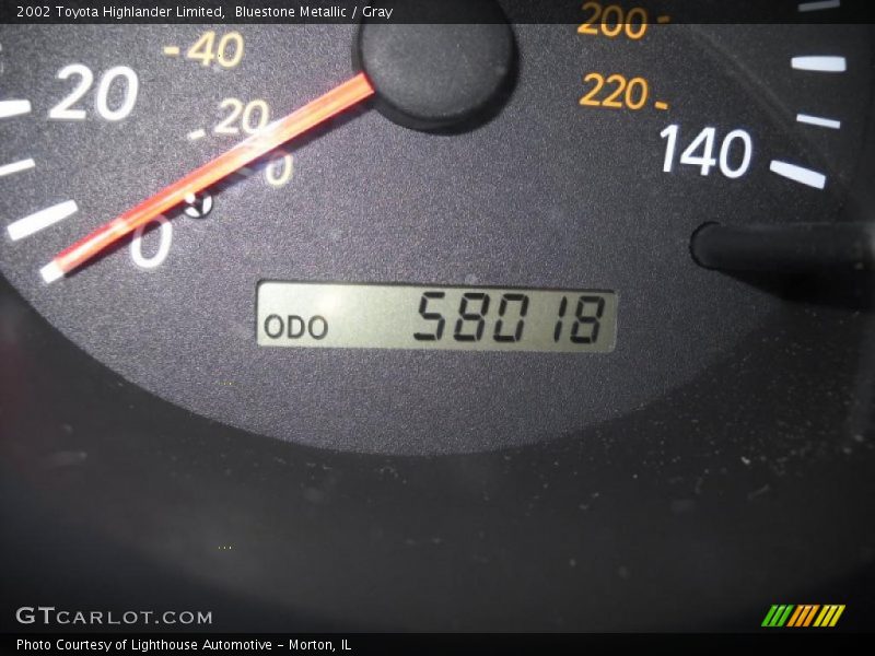 Bluestone Metallic / Gray 2002 Toyota Highlander Limited