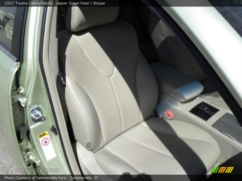 Jasper Green Pearl / Bisque 2007 Toyota Camry Hybrid