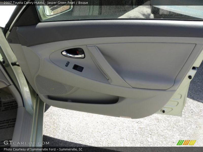 Jasper Green Pearl / Bisque 2007 Toyota Camry Hybrid