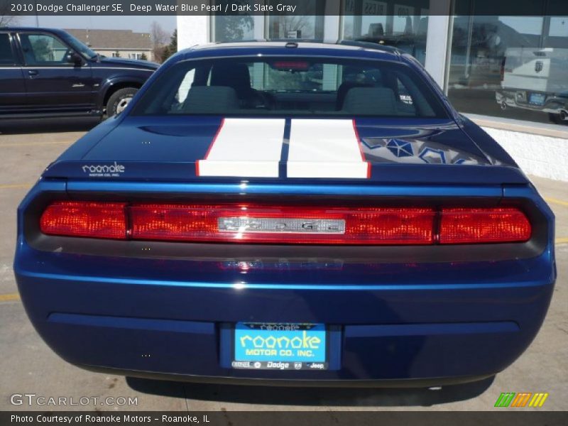 Deep Water Blue Pearl / Dark Slate Gray 2010 Dodge Challenger SE