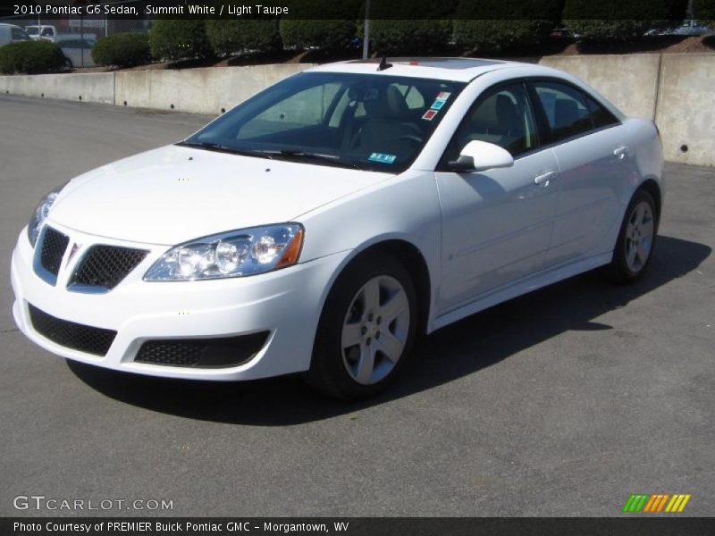 Summit White / Light Taupe 2010 Pontiac G6 Sedan