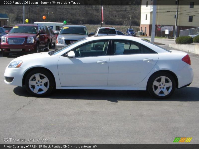 Summit White / Light Taupe 2010 Pontiac G6 Sedan