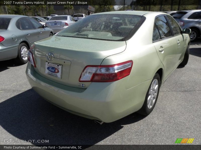 Jasper Green Pearl / Bisque 2007 Toyota Camry Hybrid