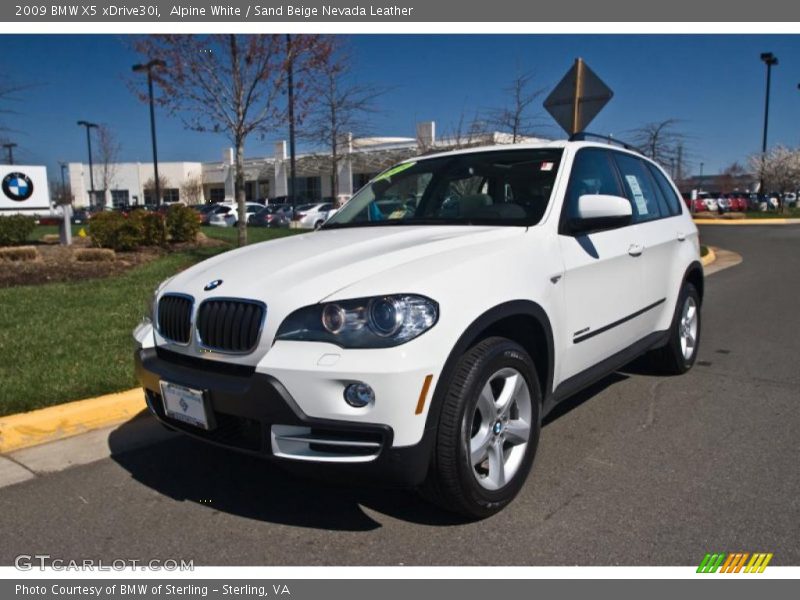 Alpine White / Sand Beige Nevada Leather 2009 BMW X5 xDrive30i