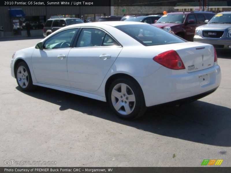Summit White / Light Taupe 2010 Pontiac G6 Sedan