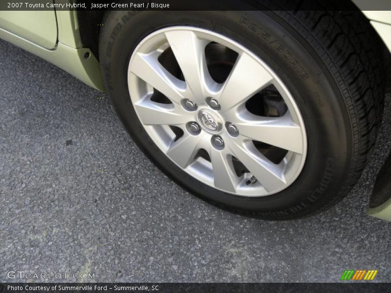 Jasper Green Pearl / Bisque 2007 Toyota Camry Hybrid