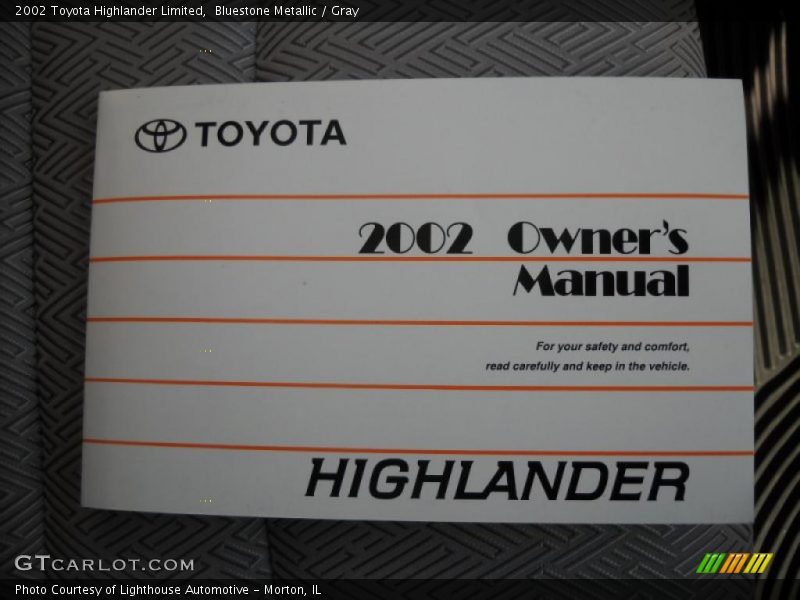 Bluestone Metallic / Gray 2002 Toyota Highlander Limited