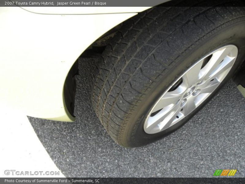 Jasper Green Pearl / Bisque 2007 Toyota Camry Hybrid