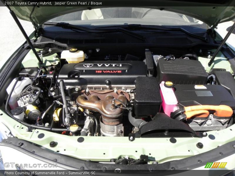 Jasper Green Pearl / Bisque 2007 Toyota Camry Hybrid