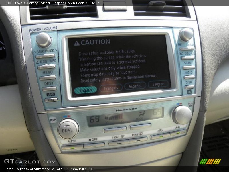 Jasper Green Pearl / Bisque 2007 Toyota Camry Hybrid