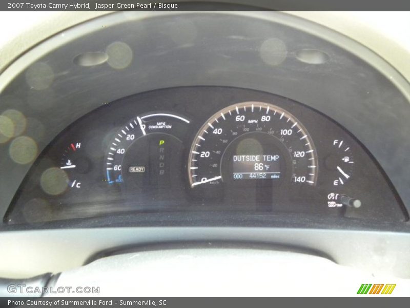 Jasper Green Pearl / Bisque 2007 Toyota Camry Hybrid
