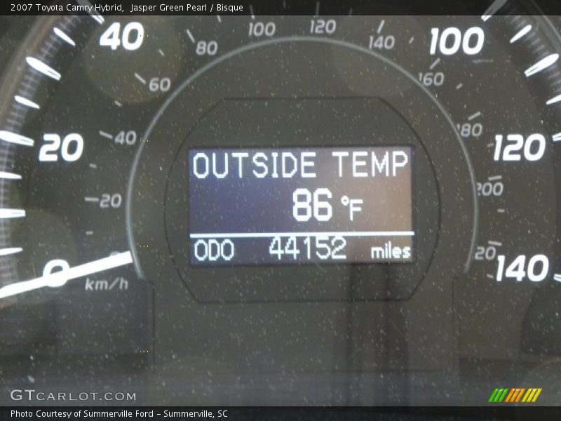 Jasper Green Pearl / Bisque 2007 Toyota Camry Hybrid