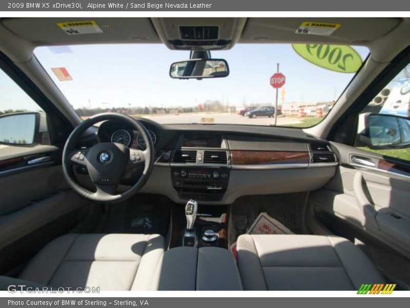 Alpine White / Sand Beige Nevada Leather 2009 BMW X5 xDrive30i