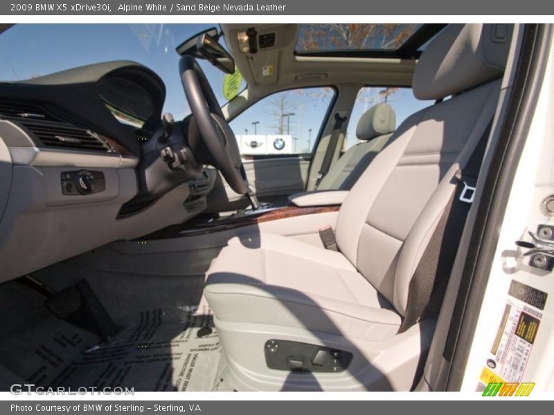 Alpine White / Sand Beige Nevada Leather 2009 BMW X5 xDrive30i