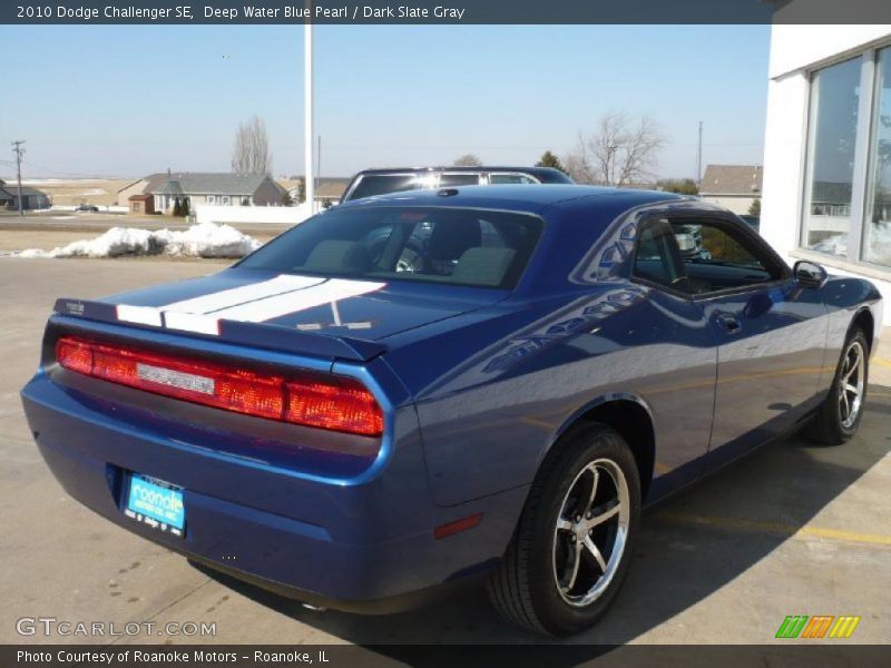 Deep Water Blue Pearl / Dark Slate Gray 2010 Dodge Challenger SE