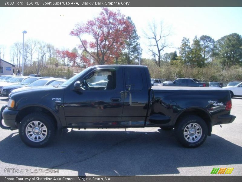 Black / Dark Graphite Grey 2003 Ford F150 XLT Sport SuperCab 4x4