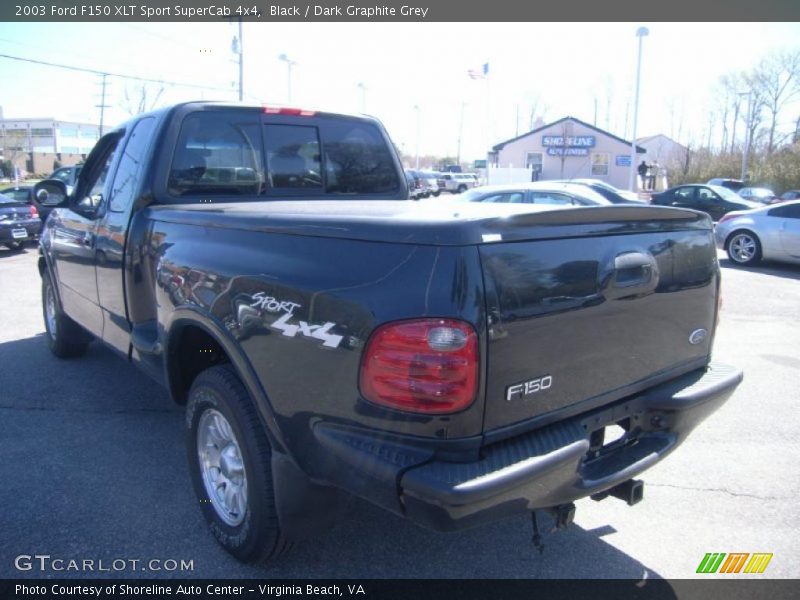 Black / Dark Graphite Grey 2003 Ford F150 XLT Sport SuperCab 4x4