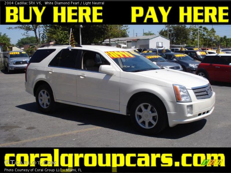 White Diamond Pearl / Light Neutral 2004 Cadillac SRX V6