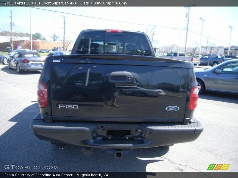 Black / Dark Graphite Grey 2003 Ford F150 XLT Sport SuperCab 4x4