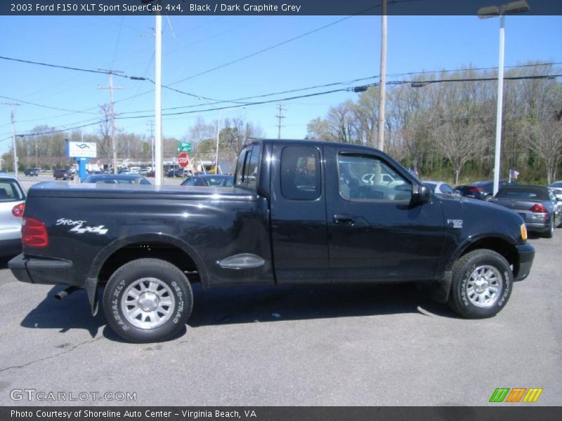 Black / Dark Graphite Grey 2003 Ford F150 XLT Sport SuperCab 4x4