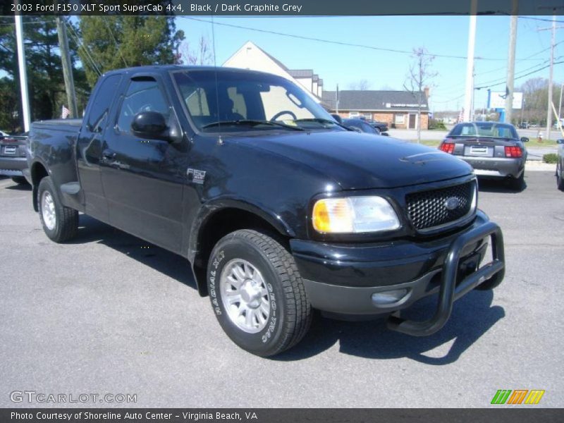 Black / Dark Graphite Grey 2003 Ford F150 XLT Sport SuperCab 4x4