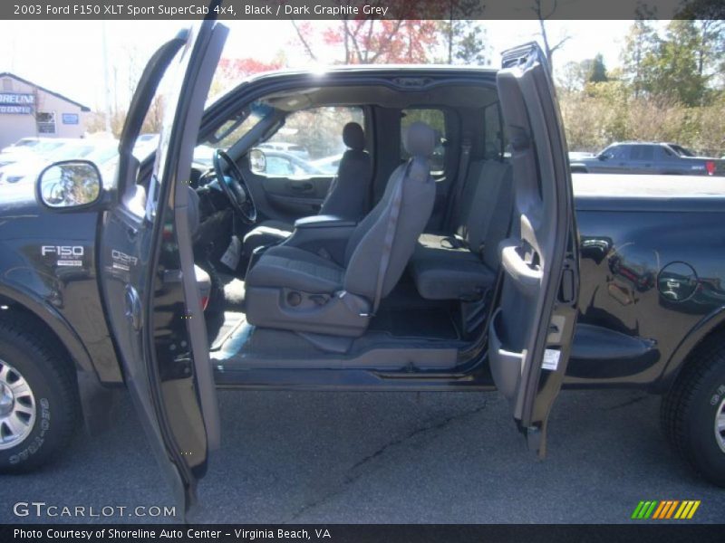 Black / Dark Graphite Grey 2003 Ford F150 XLT Sport SuperCab 4x4