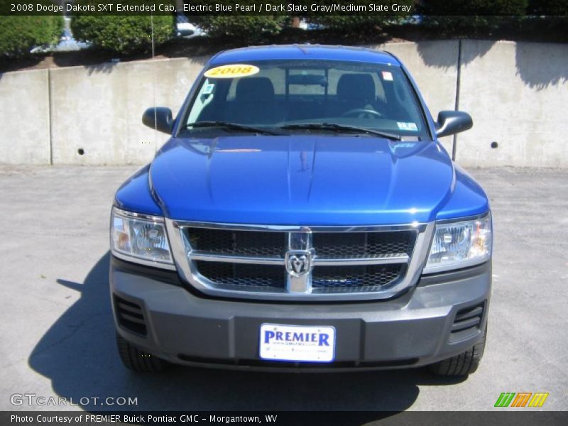 Electric Blue Pearl / Dark Slate Gray/Medium Slate Gray 2008 Dodge Dakota SXT Extended Cab