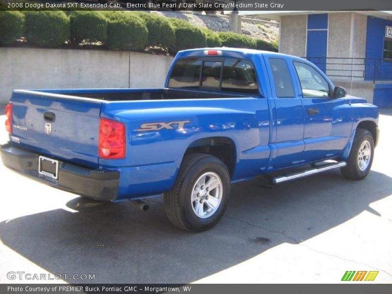 Electric Blue Pearl / Dark Slate Gray/Medium Slate Gray 2008 Dodge Dakota SXT Extended Cab