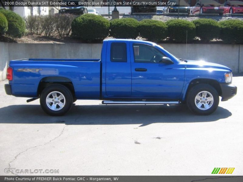 Electric Blue Pearl / Dark Slate Gray/Medium Slate Gray 2008 Dodge Dakota SXT Extended Cab