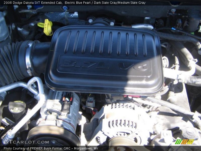 Electric Blue Pearl / Dark Slate Gray/Medium Slate Gray 2008 Dodge Dakota SXT Extended Cab