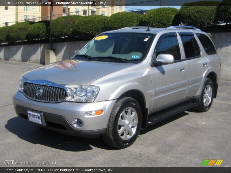 Platinum Silver Metallic / Gray 2007 Buick Rainier CXL AWD