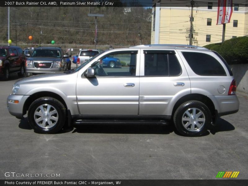 Platinum Silver Metallic / Gray 2007 Buick Rainier CXL AWD